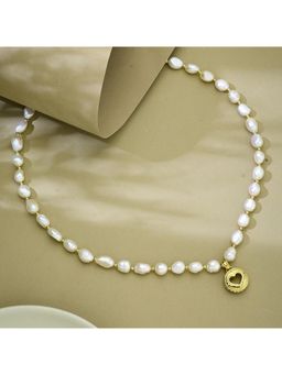 Guess - Rolling Hearts Gold-Plated Stainless Steel Necklace For Women