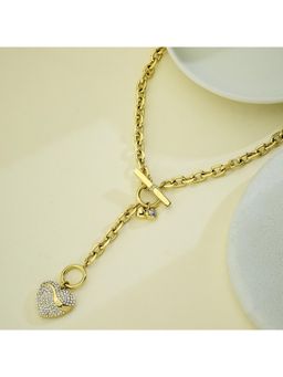 Guess - In My Heart Gold-Plated Stainless Steel Necklace For Women