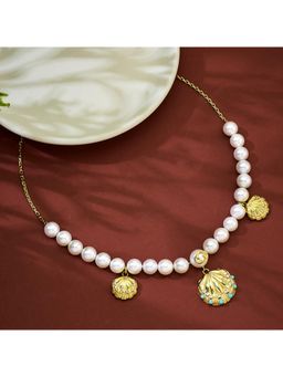 Guess - Seashell Gold-Plated Stainless Steel Necklace For Women