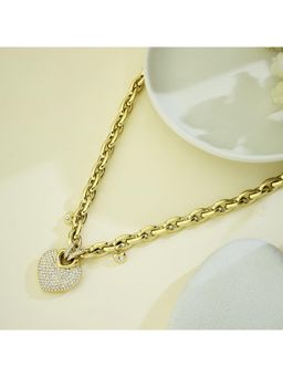 Guess - Crazy In Love Gold-Plated Stainless Steel Necklace For Women