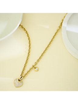 Guess - Crazy In Love Gold-Plated Stainless Steel Necklace For Women
