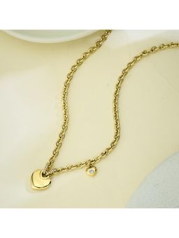 Guess - Crazy In Love Gold-Plated Stainless Steel Necklace For Women