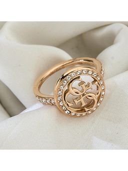 Guess - Life In 4G Rose Gold-Plated Stainless Steel Ring For Women