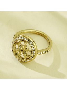 Guess - Life In 4G Gold-Plated Stainless Steel Ring For Women