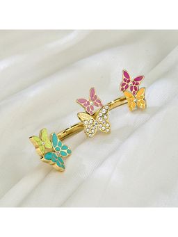 Guess - Chrysalis Gold-Plated Stainless Steel Ring For Women