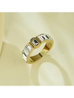 Guess - Hashtag Gold-Plated Stainless Steel Ring For Women (M)