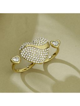 Guess - In My Heart Gold-Plated Stainless Steel Ring For Women (M)