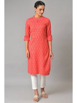 Aurelia - Pink Printed Dobby Kurta