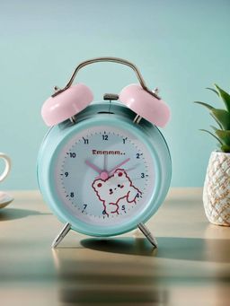 Savya Home - Green Twin Bell Table Alarm Clock