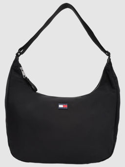 Tommy Hilfiger - Solid Black Polyester Shoulder Bag