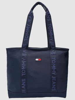 Tommy Hilfiger - Logo Blue Polyester Tote Bag