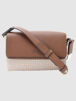 Tommy Hilfiger - Logo Beige Pvc Sling Bag