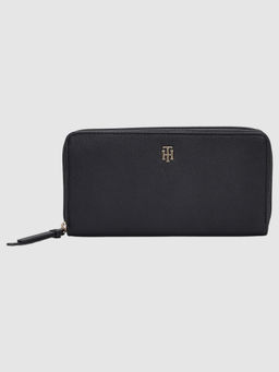 Tommy Hilfiger - Solid Navy Blue Pu Zip Around Wallet