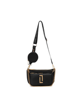 Lavie Luxe - Women Duo Chunk 3 Piece Sling Bag and Pouch-Black (S)