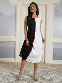 AAVYAM - Dual Color Casual Dress