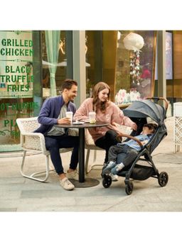 BRITAX - Gravity II Stroller – Auto Fold – 0 to 4Y (Upto 22Kg) Marble Blue