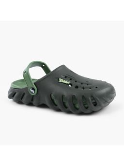 SOLETHREADS - Split Solid Green Men Clogs