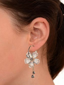 Yellow Chimes - Floral Dangle Earrings