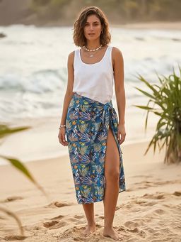 Keepfit - Floral Printed Swimwear Cover-Up Sarong