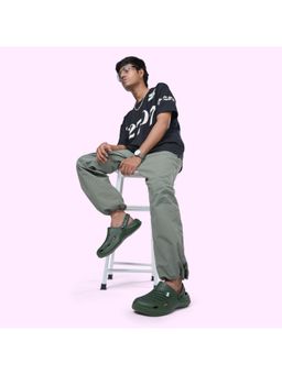 SOLETHREADS - Men Olive Solid Clogs Plush