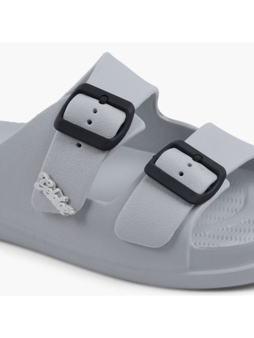 Buy SOLETHREADS Waffle Solid Grey Men Slippers Online