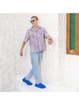 SOLETHREADS - Crepe Solid Blue Men Clogs
