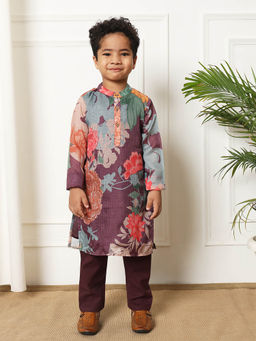 Readiprint - Purple Color Kurta and Pyjama (Set of 2)