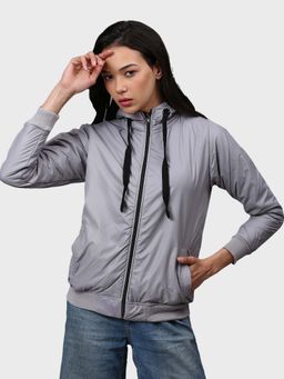 Campus Sutra - Grey Solid Jacket