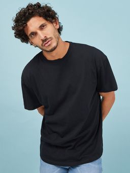 Styli - Black Chill Out Back Graphic Printed Oversized Fit T-Shirt