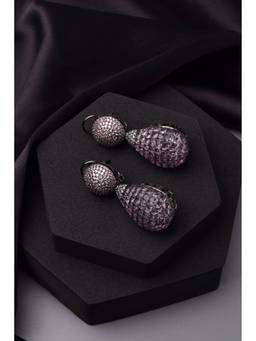 SWABHIMANN - Della Purple Zirconia Dangler Earrings