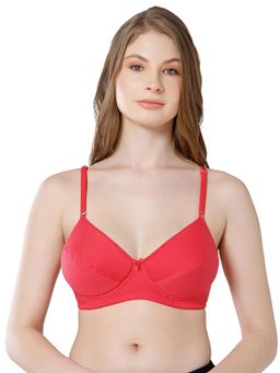 Bodycare - Women Red Padded Cotton Full Coverage Bra