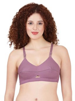 BLOSSOM - Women Mauve Stretch Cotton Non-Padded Bra