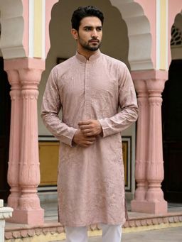 Jompers - Peach Embroidered Long Kurta