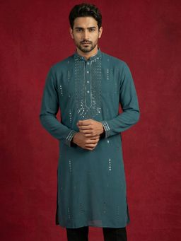 Jompers - Blue Japanese Imported Embroidered Kurta