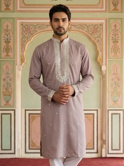 Jompers - Pink Japanese Fabric Embroidered Kurta