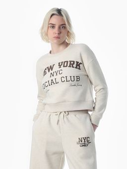 ONLY - Women's Typography Regular Fit Sweatshirt