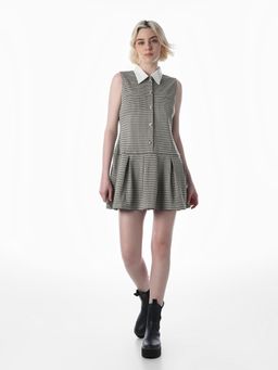 ONLY - Women's Checked Fit and Flare Dress
