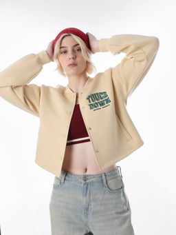 ONLY - Women's Loose Fit Yellow Sweatshirt