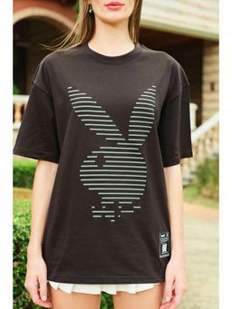 Bonkers Corner - Playboy Hd Print Oversized T-Shirt