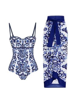 MISS MOSA BY AKANKSHA - Gessy Swimsuit With Sarong (Set of 2)