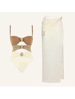 MISS MOSA BY AKANKSHA - Mariku Luxe Swimsuit With Skirt (Set of 2)