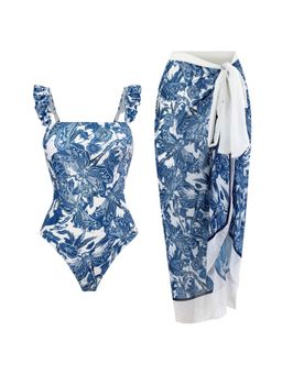 Alamode by Akanksha - Robert Swimsuit With Sarong (Set of 2)