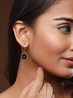 Jazz and Sizzle - Black Brass Statement Earrings