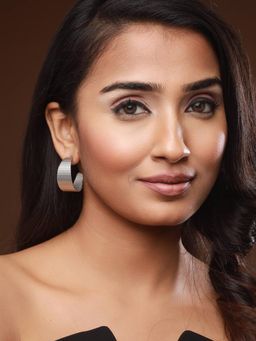 Jazz and Sizzle - Silver Brass Statement Earrings