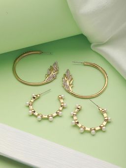 Jazz and Sizzle - White Brass Pearl Earrings (Pack of 2)