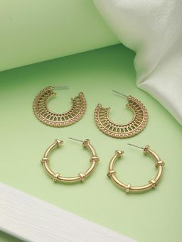 Jazz and Sizzle - Gold Brass Statement Earrings