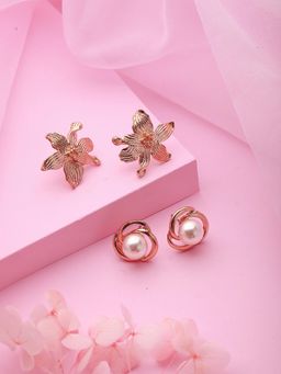 Jazz and Sizzle - White Brass Pearl Earrings (Pack of 2)
