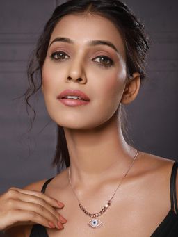 Jazz and Sizzle - White Brass White Stones Necklace