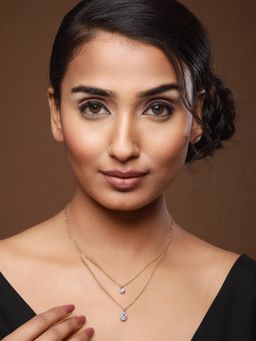 Jazz and Sizzle - White Brass White Stones Necklace