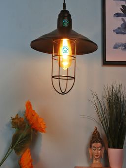 MFD HOME FURNISHING - Black Metal Single Cluster Hanging Lights Designer Decorative Light